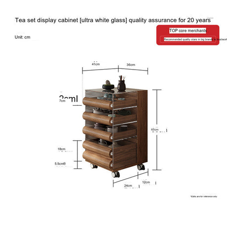 QUANMU Elowen Elegant Mobile Teatable Display Cabinet from QUANMU