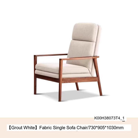 GENJI Hiroshi Sleek Solid Wood Lounge Chair from GENJI