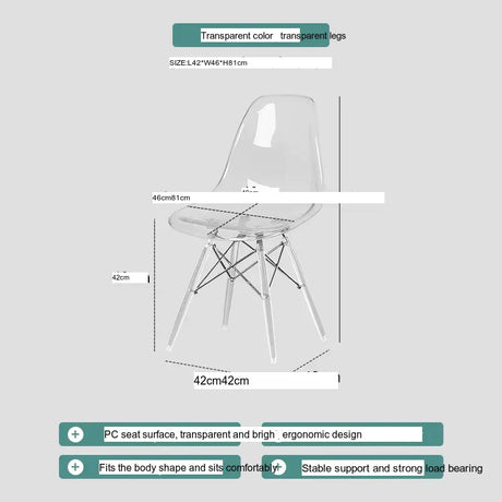 ABOUT WHITE Seraphina Elegant Transparent Dining Chair from ABOUT WHITE