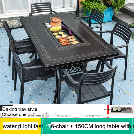 MOJIA Vesper Family-Size Electric BBQ & Hot Pot Table for Shared Dining from MOJIA