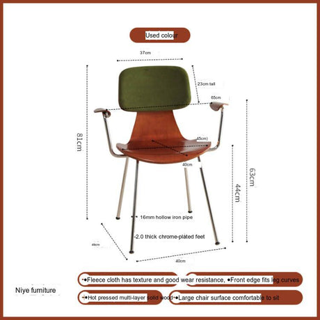 NIYE Zephyra Minimalist Retro Armrest Dining Chair from NIYE