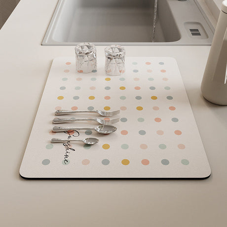 SUCO Marcellus Creamy Absorption Pad Kitchen Drain Mat from SUCO