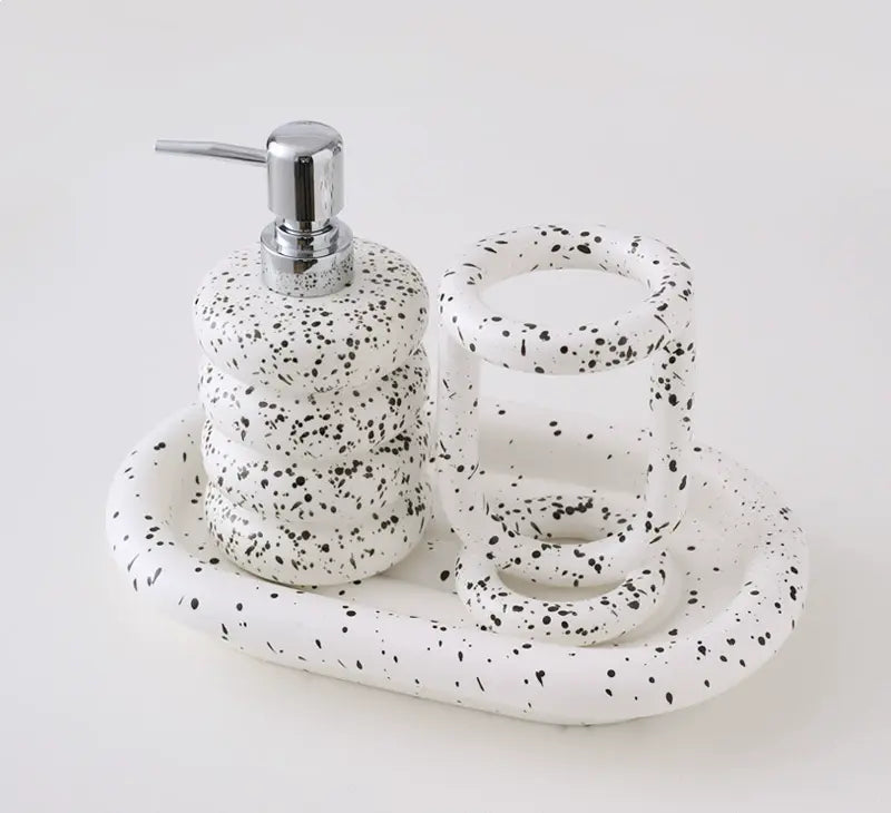 LENYVASEN Esme Elegant Bathroom Wash Cup Set from LENYVASEN