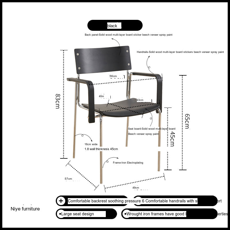 NIYE Marcellus Elegant Solid Wood Leisure Chair from NIYE