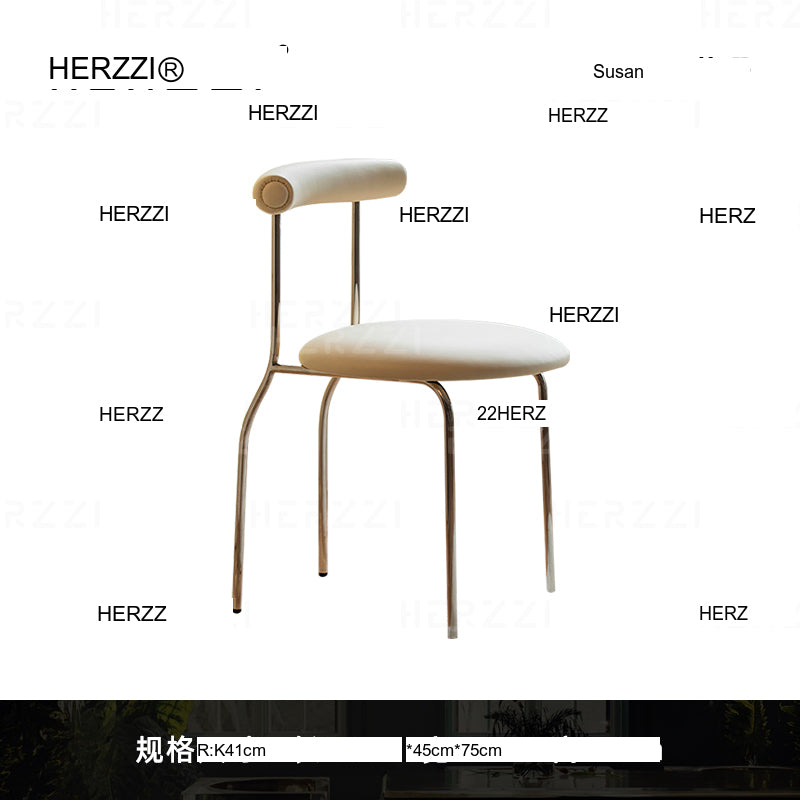 HERZZI Elowen Chic Minimalist Stainless Steel Stool from HERZZI
