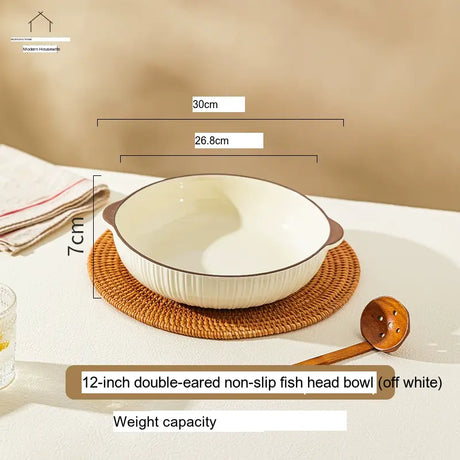 MH Araceli Elegant Double-Eared Soup Bowl from MH