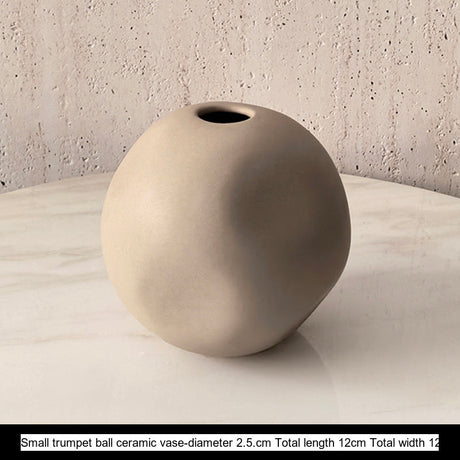 LIVETAI Marisol Elegant Round Ceramic Vase from LIVETAI