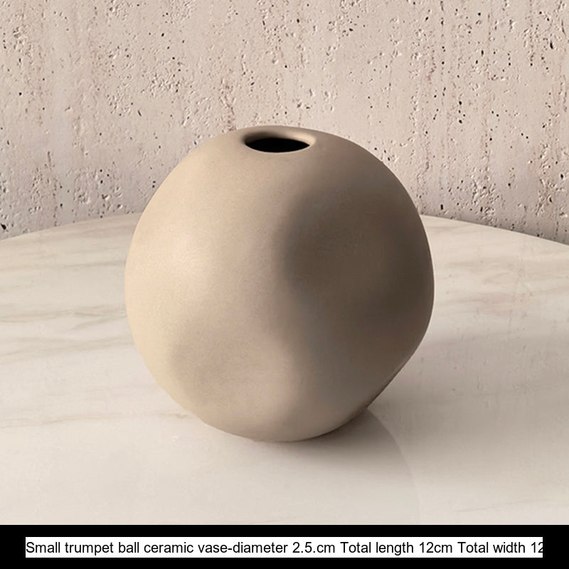 LIVETAI Marisol Elegant Round Ceramic Vase from LIVETAI