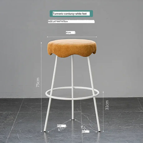 ABOUT WHITE Marcellus Elegant Luxury Bar Stool from ABOUT WHITE