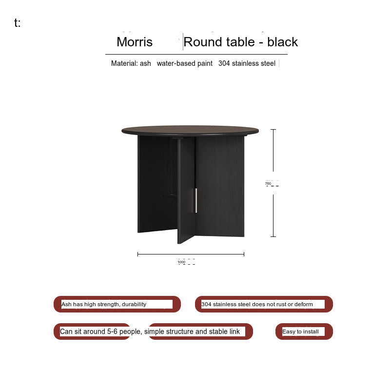 TELLS Yamaguchi Elegant Solid Wood Bauhaus Dining Table from TELLS