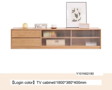 GENJI Santiago Elegant Solid Wood TV Cabinet Combo from GENJI