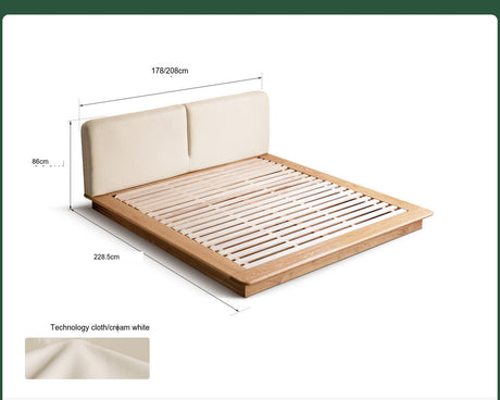 GENJI Harukaze Minimalist Solid Wood Platform Bed from GENJI