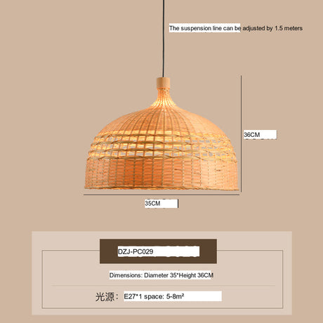 BOJI Harukaze Artistic Ambient Bamboo Ceiling Lamp from BOJI