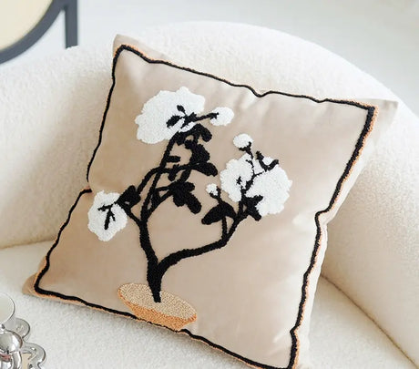 YOULI Beatrix Elegant Embroidered Velvet Pillow Sleeve from YOULI
