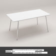 A&D Yuzuki Minimalist Creamy White Dining Table from A&D