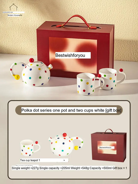 MH Isolde Elegant Ceramic Tea Pot Set Wedding Gift from MH