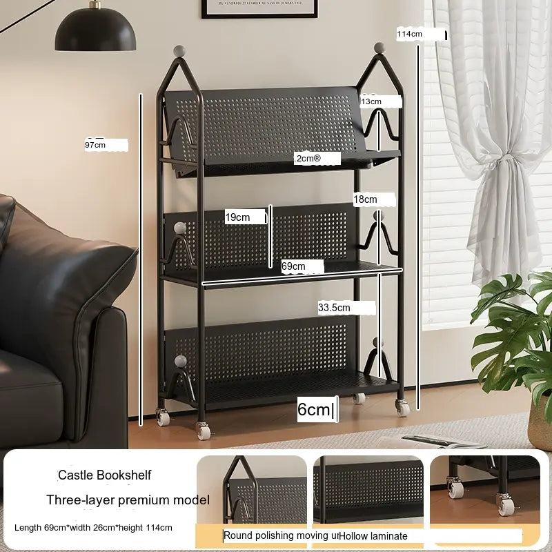 XIMIKA Hiroko Versatile Iron Children's Bookshelf Rack from XIMIKA