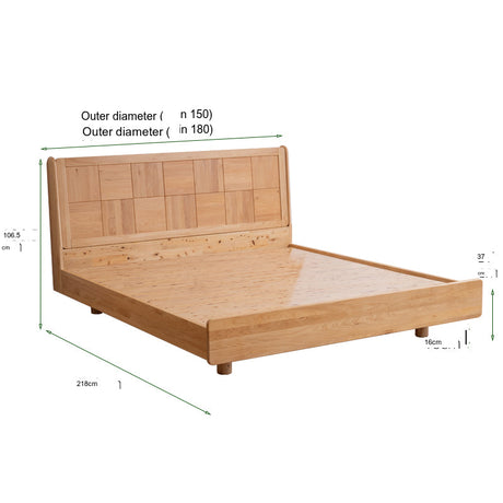 BAIYA SHUNAN Izumi Elegant Minimalist Solid Wood Storage Bed from BAIYA SHUNAN