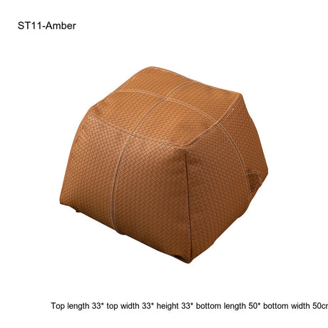 PULI Akihira Cozy Leather Pouf Bean Bag Stool from PULI