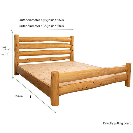 BAIYA SHUNAN Yumiko Elegant Cypress Eco-Friendly Double Bed from BAIYA SHUNAN
