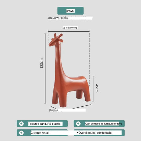 ABOUT WHITE Juniper Whimsical Giraffe Stool Decorative Home Ornament from ABOUT WHITE