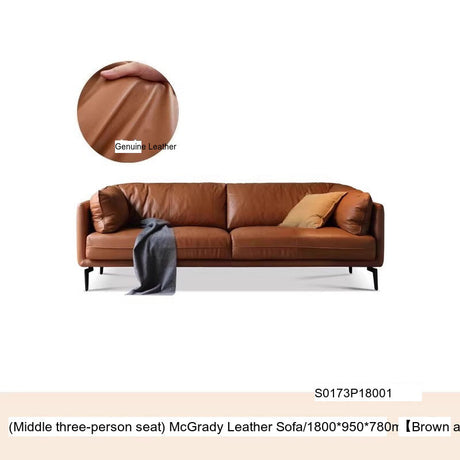 GENJI Haruki Luxurious Leather Down Sofa from GENJI
