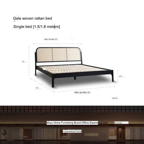 MOYU Isolde Retro Dual-Color Solid Wood Bed from MOYU