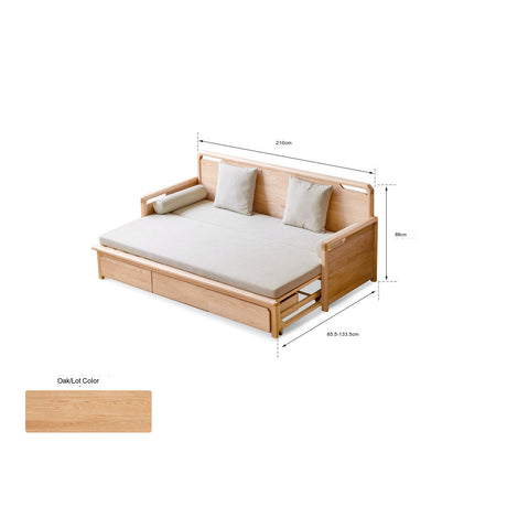 GENJI Akiko Versatile Natural Wood Foldable Sofa from GENJI