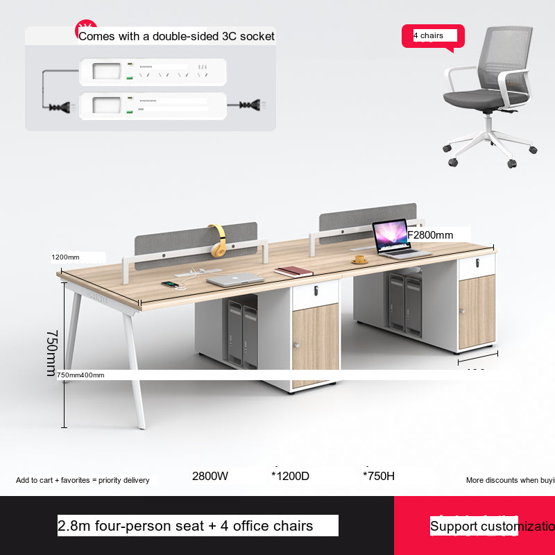 MUTINI Cortland Simple Modern Office Screen Desk Set from MUTINI