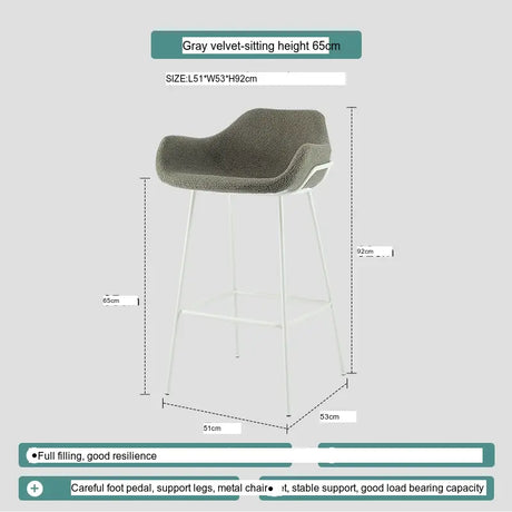 ABOUT WHITE Serephina Stylish Minimalist Bar Chair from ABOUT WHITE