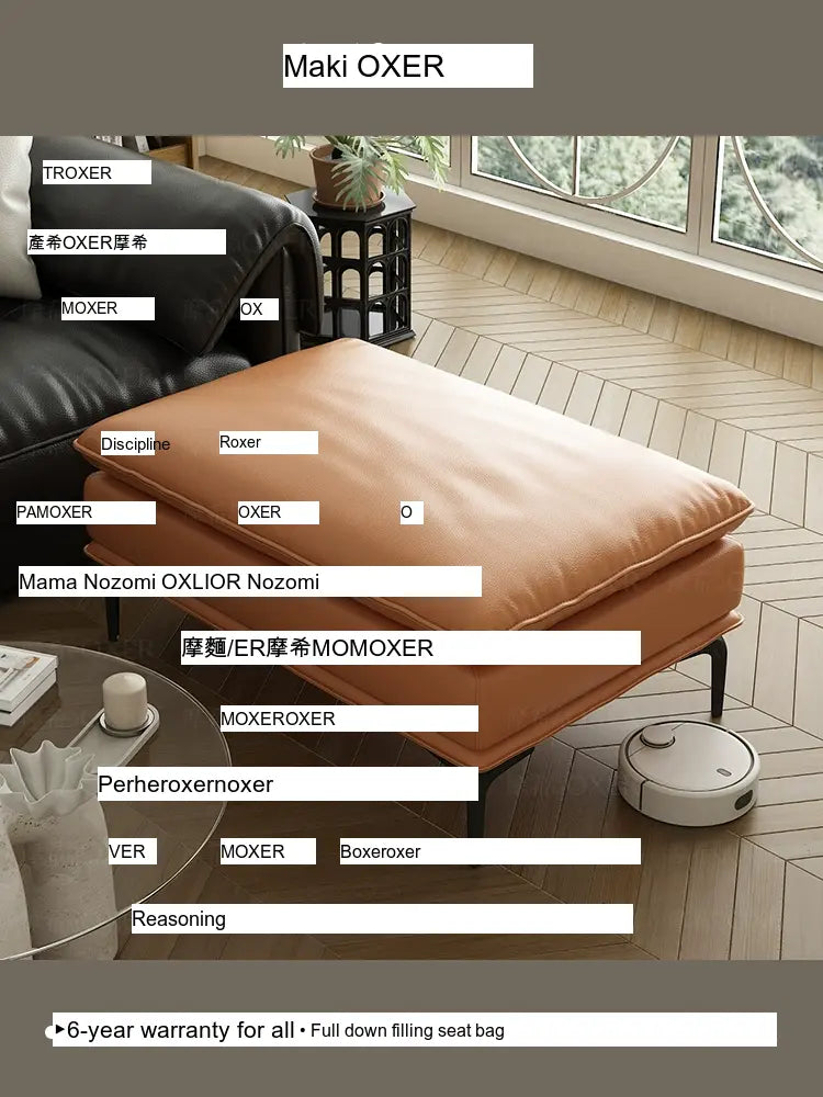 MOXER Kintsugi Elegant Luxury Leather Footstool from MOXER