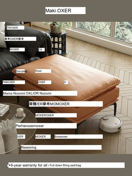 MOXER Kintsugi Elegant Luxury Leather Footstool from MOXER
