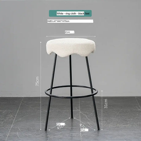 ABOUT WHITE Marcellus Elegant Luxury Bar Stool from ABOUT WHITE