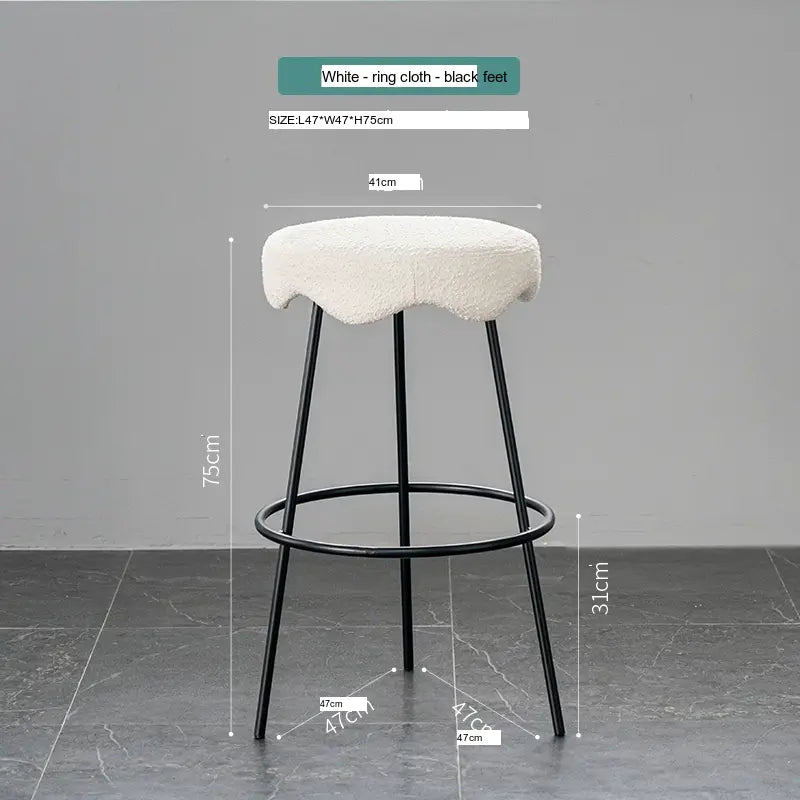 ABOUT WHITE Marcellus Elegant Luxury Bar Stool from ABOUT WHITE