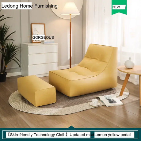 LEDONG Haruka Plush Adjustable Recliner Bean Bag Sofa from LEDONG