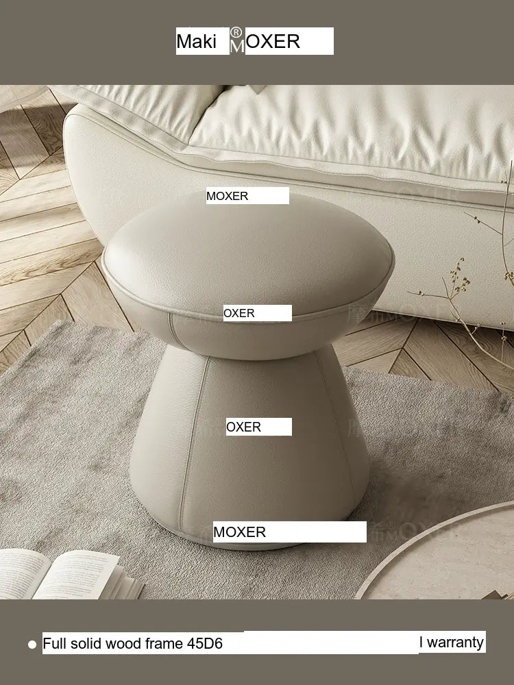 MOXER Elowen Premium Swivel Solid Wood Makeup Stool from MOXER