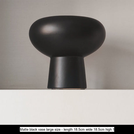 LIVETAI Isadora Elegant Black Ceramic Vase Decor from LIVETAI