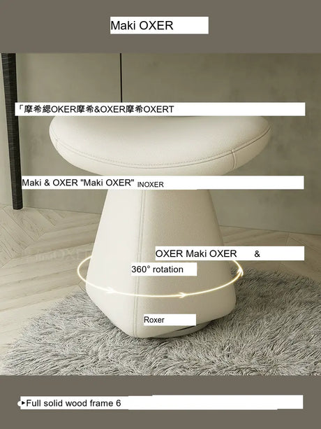 MOXER Isola Chic Leather Dressing Stool from MOXER