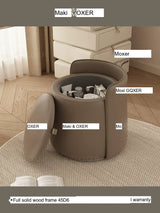 MOXER Lyleena Elegant Leather Dressing Chair from MOXER