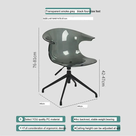 ABOUT WHITE Kiyoshi Elegant Adjustable Computer Chair from ABOUT WHITE