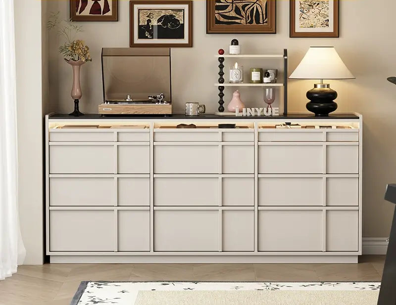 LINYUE Theo Wabi-Sabi Antique Solid Wood Drawer Cabinet from LINYUE