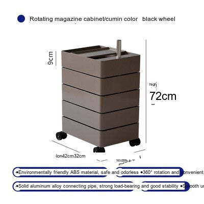 NIYE Isolde Sleek Acrylic Rotating Nightstand from NIYE