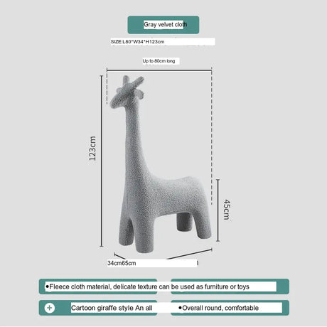 ABOUT WHITE Juniper Whimsical Giraffe Stool Decorative Home Ornament from ABOUT WHITE