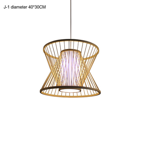 BOJI Haruki Elegant Wooden Bamboo Ceiling Lamp from BOJI