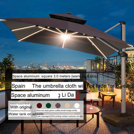 MOJIA Selene Solar-Powered Garden Umbrella with Ambient Glow from MOJIA