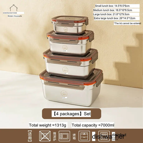 MH Carlotta Stainless Steel Sealing Bento Box from MH