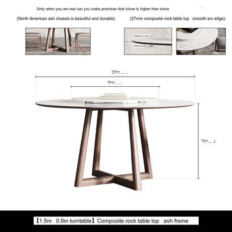 OROMA Cordoba Minimalist Solid Wood Dining Set from OROMA