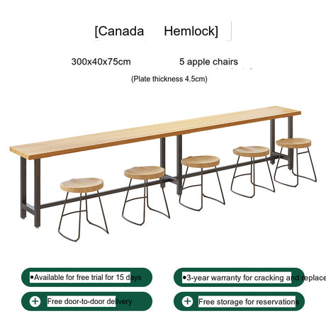 WEIMEI Aislinn Modern Square Narrow Table & Chair Set from WEIMEI