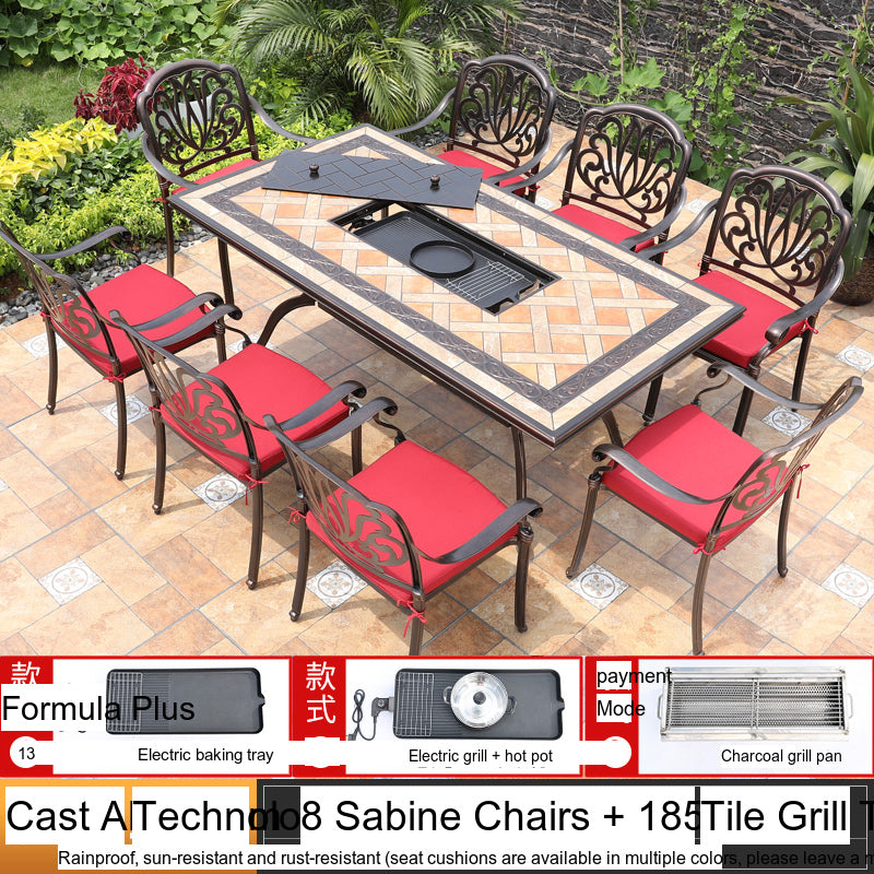 MOJIA Theron Multi-Functional Electric BBQ Table for Stylish Outdoors from MOJIA