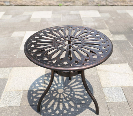 MOJIA Osiris Wrought Iron Outdoor Coffee Table for Timeless Charm from MOJIA